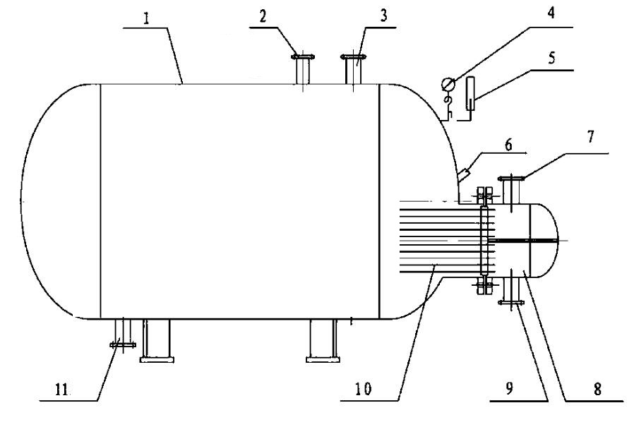 RV-03-5H卧式导流型容积式水加热器图纸