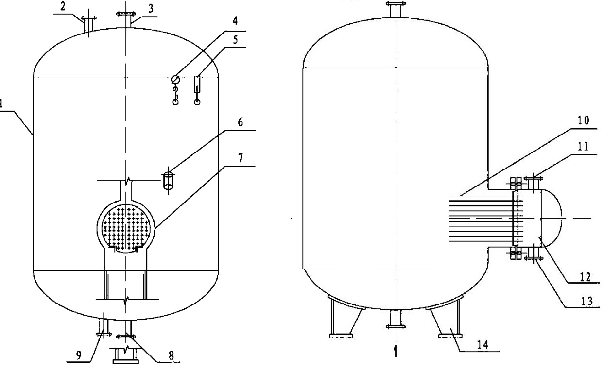 RV-04-9立式导流型容积式水加热器图纸